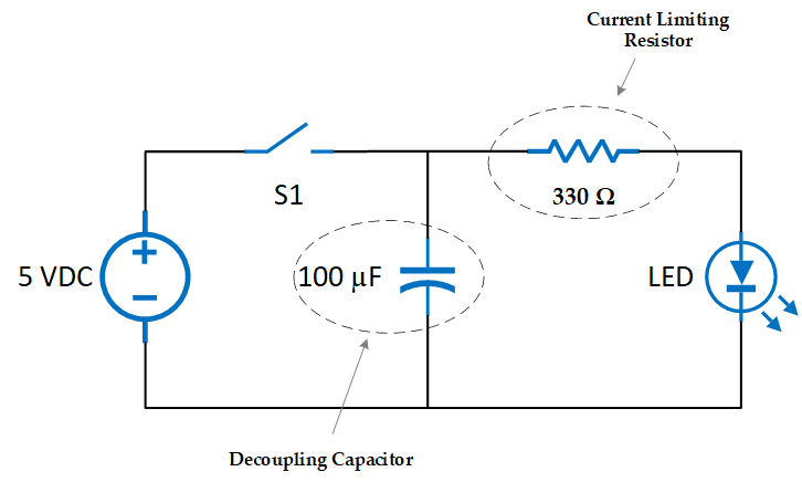 image of an LED circuit