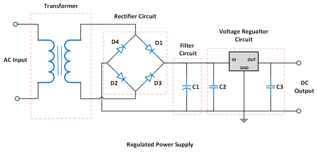 image of regulated power supply circuit