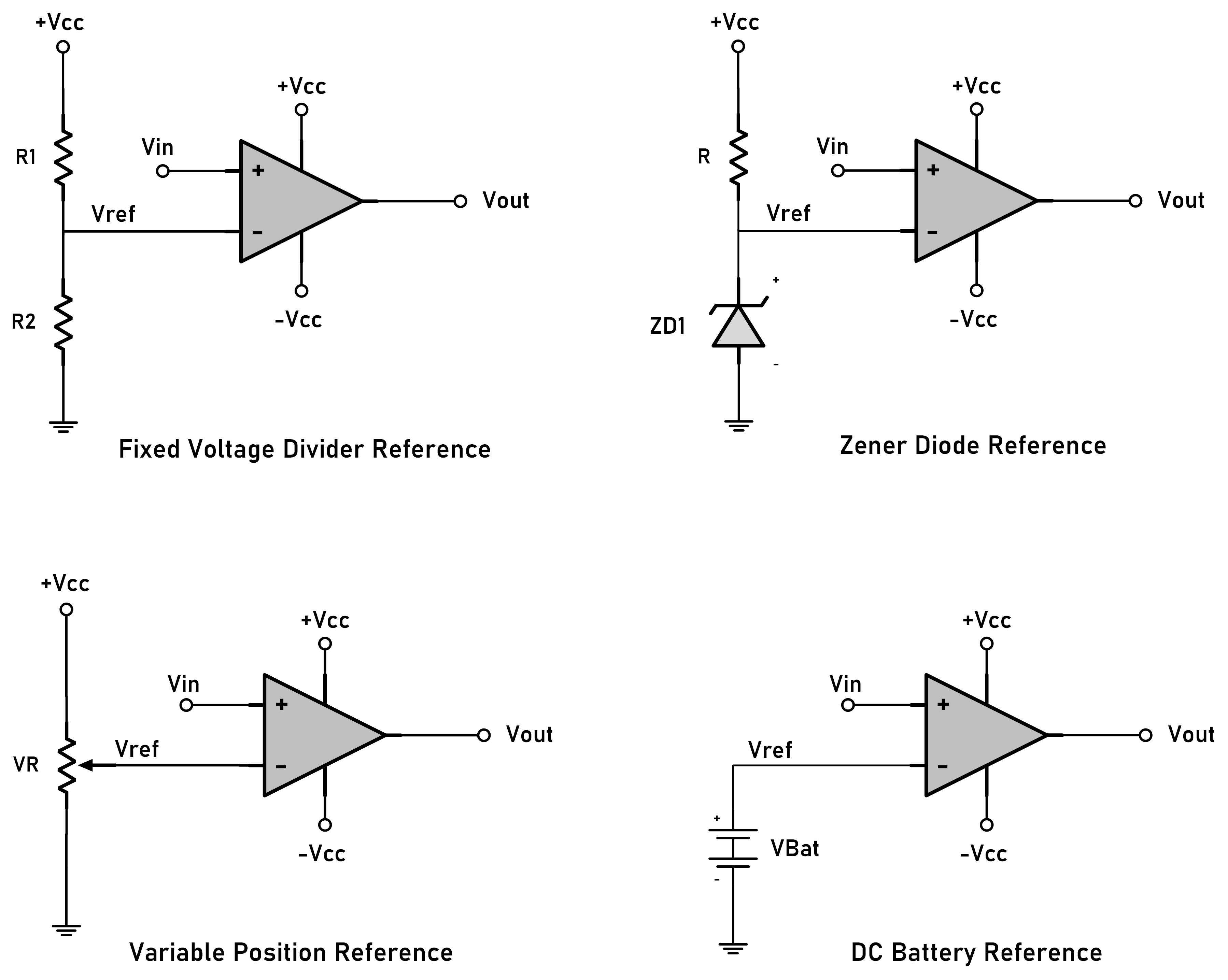 image of op-amp voltage comparator circuit